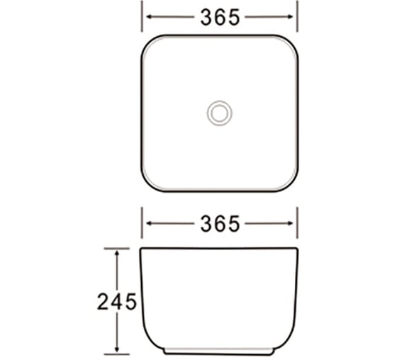 Керамическая раковина Santi Line накладная (чёрная матовая) SL-1111MB