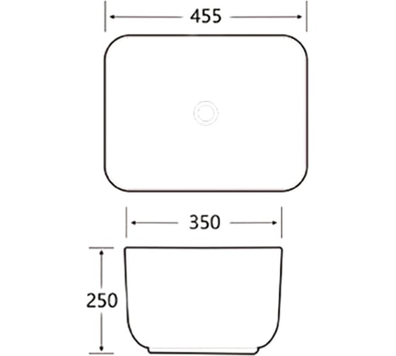 Керамическая раковина Santi Line накладная (чёрная матовая) SL-1113MB