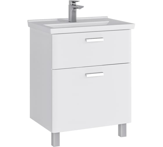 Тумба с раковиной RUVANN WELLEN 60 + Фест 60 в ванную напольная Т.WELLEN.Э-60Н-KIT-FES