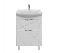Тумба в ванную напольная с раковиной RUVANN YUTON 60 + Клермонт 60 Т.YUTON.П-60Н-KIT-KLE