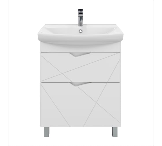 Тумба в ванную напольная с раковиной RUVANN YUTON 70 + Клермонт 70 Т.YUTON.П-70Н-KIT-KLE 1