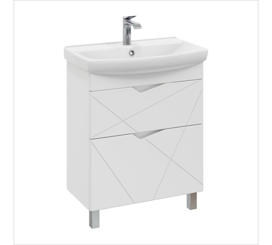 Тумба в ванную напольная с раковиной RUVANN YUTON 70 + Клермонт 70 Т.YUTON.П-70Н-KIT-KLE