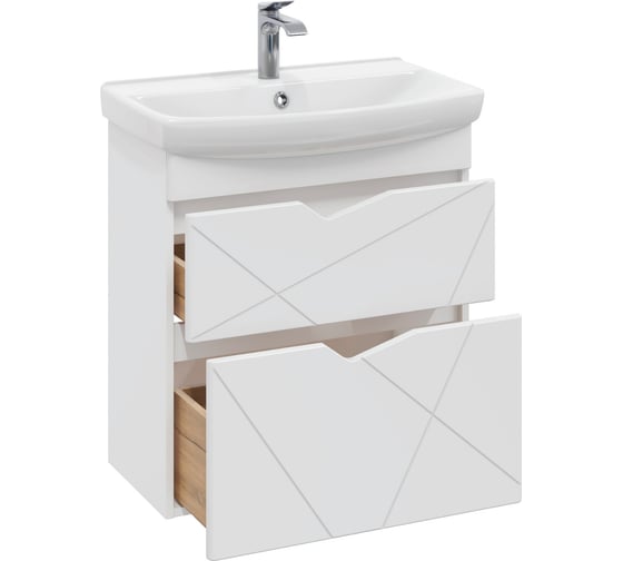 Тумба с раковиной YUTON 70 + Клермонт 70 в ванную подвесная RUVANN Т.YUTON.П-70П-KIT-KLE
