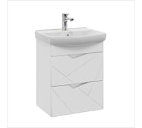 Тумба с раковиной YUTON 55 + Клермонт 55 в ванную подвесная RUVANN Т.YUTON.П-55П-KIT-KLE