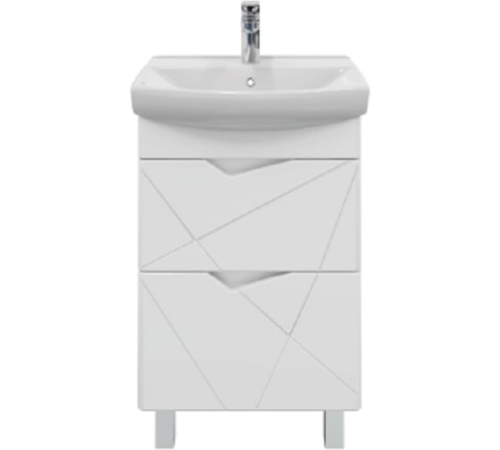 Тумба с раковиной YUTON 50 + Клермонт 50 в ванную напольная RUVANN Т.YUTON.П-50Н-KIT-KLE 1