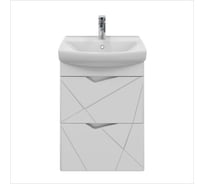 Тумба с раковиной YUTON 50 + Клермонт 50 в ванную подвесная RUVANN Т.YUTON.П-50П-KIT-KLE