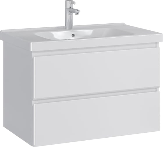 Тумба с раковиной в ванную RUVANN TVILS 80 + Гармония 80 подвесная Т.TVILS.Э-80П-KIT-GAR