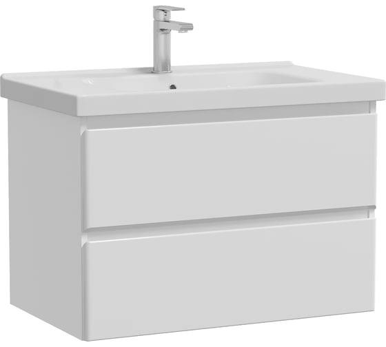 Тумба с раковиной в ванную RUVANN TVILS 80 + Гармония 80 подвесная Т.TVILS.Э-80П-KIT-GAR