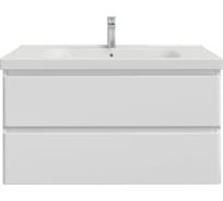 Тумба с раковиной в ванную RUVANN TVILS 100 + Гармония 100 подвесная Т.TVILS.Э-100П-KIT-GAR