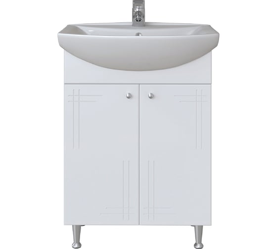 Тумба с раковиной в ванную RUVANN VASA 60 + Грация напольная Т.VASA.П-60Н-KIT-GRA