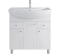 Тумба с раковиной в ванную RUVANN VASA 80 + Балтика 80 напольная Т.VASA.П-80НБ-KIT-BAL