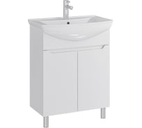Тумба с раковиной в ванную RUVANN VERY 65 + Стиль 65 напольная Т.VERY.Э-65Н-KIT-STI