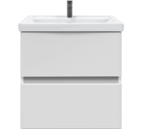 Тумба с раковиной подвесная в ванную RUVANN WELLA 50 + Фостер 50 Т.WELLA.П-50П-KIT-FOS
