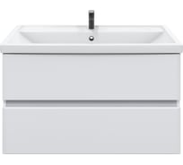 Тумба подвесная с раковиной в ванную RUVANN WELLA 100 + Фостер 100 Т.WELLA.П-100П-KIT-FOS