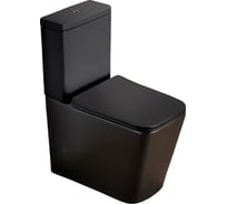Напольный унитаз Santi Line безободковый, чёрный матовый (сиденье микролифт) SL-5017MB