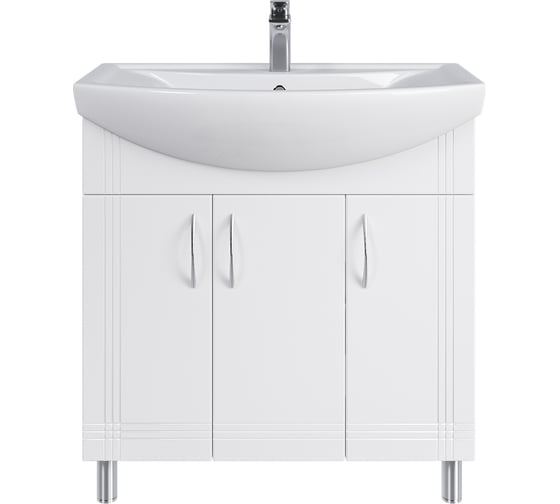 Тумба с раковиной RUVANN NEWA 80 + Балтика 80 в ванную, напольная Т.NEWA.П-80НБ-KIT-BAL