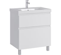 Тумба с раковиной RUVANN STELLO 70 + Грейс 70 в ванную, напольная Т.STELLO.Э-70Н-KIT-GRE