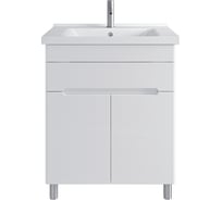 Тумба с раковиной RUVANN NIKA 70 + Миранда 70 в ванную, напольная Т.NIKA.П-70Н-KIT-MIR