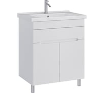 Тумба с раковиной RUVANN NIKA 70 + Миранда 70 в ванную, напольная Т.NIKA.П-70Н-KIT-MIR