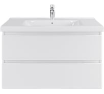 Тумба с раковиной RUVANN STELLO 100 + Гармония 100 в ванную, подвесная Т.STELLO.Э-100П-KIT-GAR