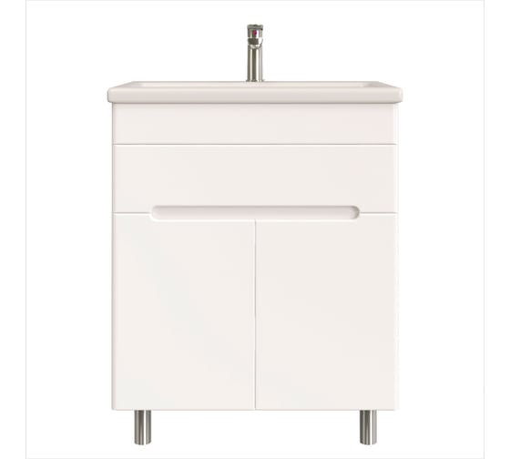Тумба с раковиной RUVANN NIKA 70 + Como 70 в ванную, напольная Т.NIKA.П-70Н-KIT-COM