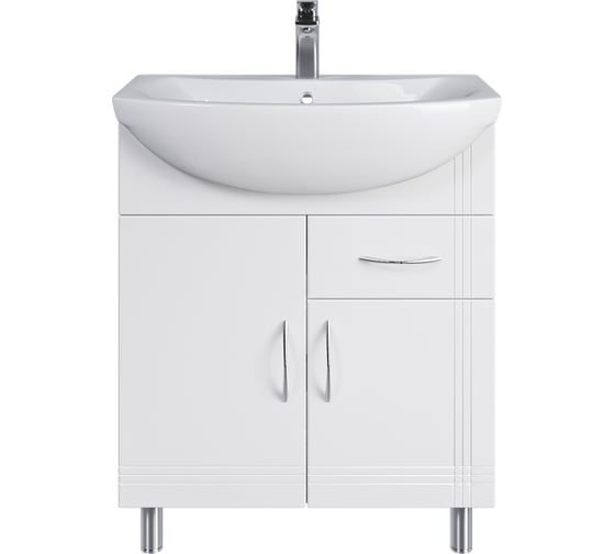 Тумба с раковиной RUVANN NEWA 70 + Балтика 70 в ванную, напольная Т.NEWA.П-70НБ-KIT-BAL