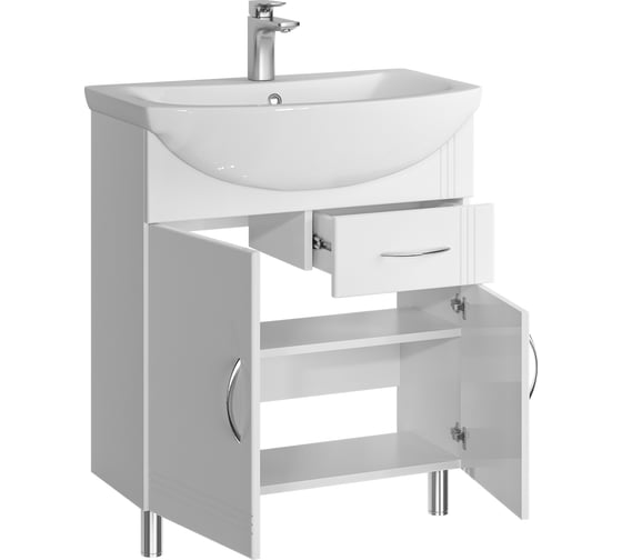 Тумба с раковиной RUVANN NEWA 70 + Балтика 70 в ванную, напольная Т.NEWA.П-70НБ-KIT-BAL