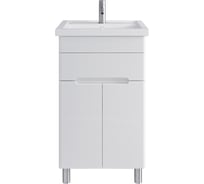 Тумба с раковиной RUVANN NIKA 50 + Фостер 50 в ванную, напольная Т.NIKA.П-50Н-KIT-FOS