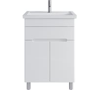 Тумба с раковиной RUVANN NIKA 60 + Фостер 60 в ванную, напольная Т.NIKA.П-60Н-KIT-FOS