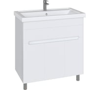 Тумба с раковиной RUVANN NIKA 80 + Фостер 80 в ванную, напольная Т.NIKA.П-80Н-KIT-FOS