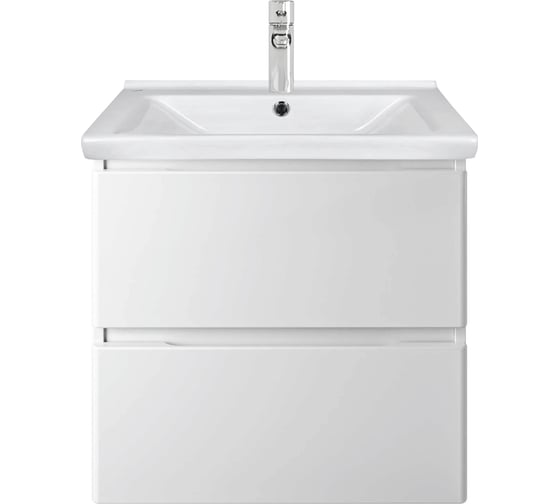 Тумба с раковиной RUVANN STELLO 60 + Миранда 60 в ванную, подвесная Т.STELLO.Э-60П-KIT-MIR