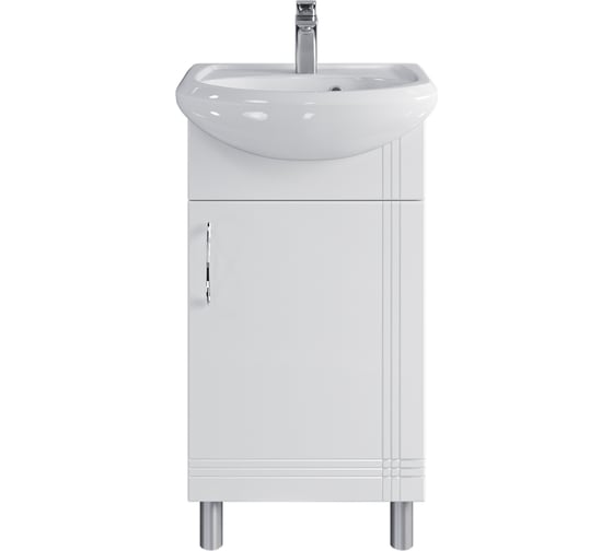 Тумба с раковиной RUVANN NEWA 45 + Элегия 45 в ванную, напольная Т.NEWA.П-45-KIT-ELE 1