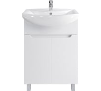 Тумба с раковиной RUVANN LUVA 60 + Грация в ванную, напольная Т.LUVA.П-60Н-KIT-GRA