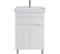 Тумба с раковиной RUVANN NIKA 60 + Фест 60 в ванную, напольная Т.NIKA.П-60Н-KIT-FES