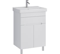 Тумба с раковиной RUVANN NIKA 60 + Фест 60 в ванную, напольная Т.NIKA.П-60Н-KIT-FES