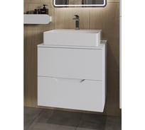 Подвесная тумба с раковиной ORANGE Line 60 см, белый Li-60TuwMDF+B04-500W