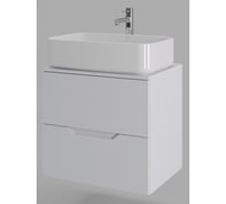 Подвесная тумба с раковиной ORANGE Line 60 см, белый Li-60TuwMDF+B07-600W