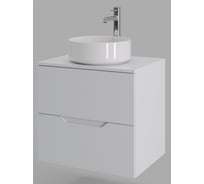 Подвесная тумба с раковиной ORANGE Line 60 см, белый Li-60TuwMDF+B09-360W