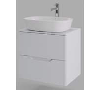 Подвесная тумба с раковиной ORANGE Line 60 см, белый Li-60TuwMDF+B08-500W