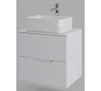 Подвесная тумба с раковиной ORANGE Line 60 см, белый Li-60TuwMDF+B02-460W