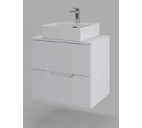 Подвесная тумба с раковиной ORANGE Line 60 см, белый Li-60TuwMDF+B04-405W