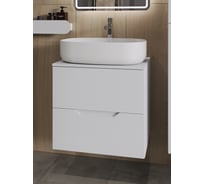 Подвесная тумба с раковиной ORANGE Line 60 см, белый Li-60TuwMDF+B08-600W