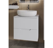 Подвесная тумба с раковиной ORANGE Line 60 см, белый Li-60TuwMDF+B05-520W