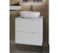 Подвесная тумба с раковиной ORANGE Line 60 см, белый Li-60TuwMDF+B05-480W