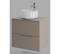 Подвесная тумба с раковиной ORANGE Line 60 см, латте/белый Li-60TuLMDF+B07-345W