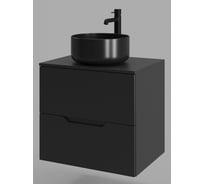 Подвесная тумба с раковиной ORANGE Line 60 см, черный Li-60TubMDF+B07-345B