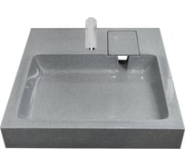 Раковина над стиральной машиной Stella Polar Солярис 60x50, серая SP-00001679