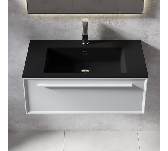Раковина для ванной uperwood Megan 80x48x16,5 см, черная матовая 45481000003