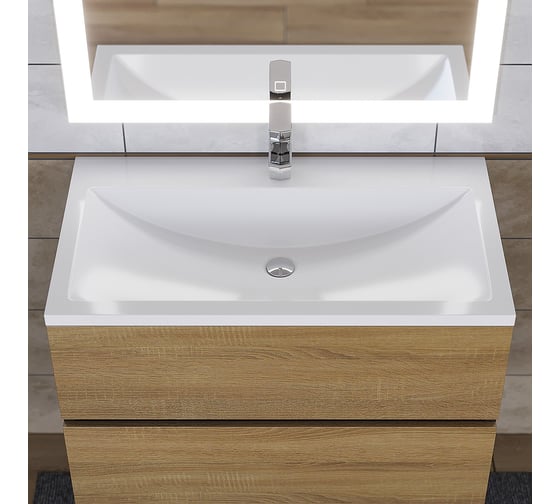Раковина для ванной uperwood Self 80x45x15 см, белая глянцевая 4538341002