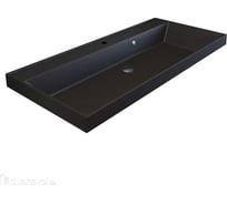 Раковина кварцевая для ванной uperwood Classic Quartz 100 см, коричневая матовая, трюфель 293020639